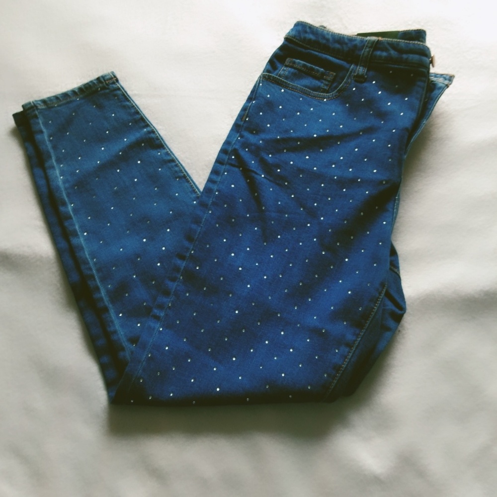 Wild Fable embellished skinny ankle jeans.